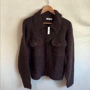 Madewell Brown Boucle Cardigan